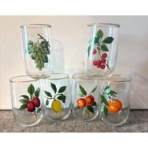 Set of 6 Vintage West Virginia Glass Co. Juice Glasses  3.75" # 3177